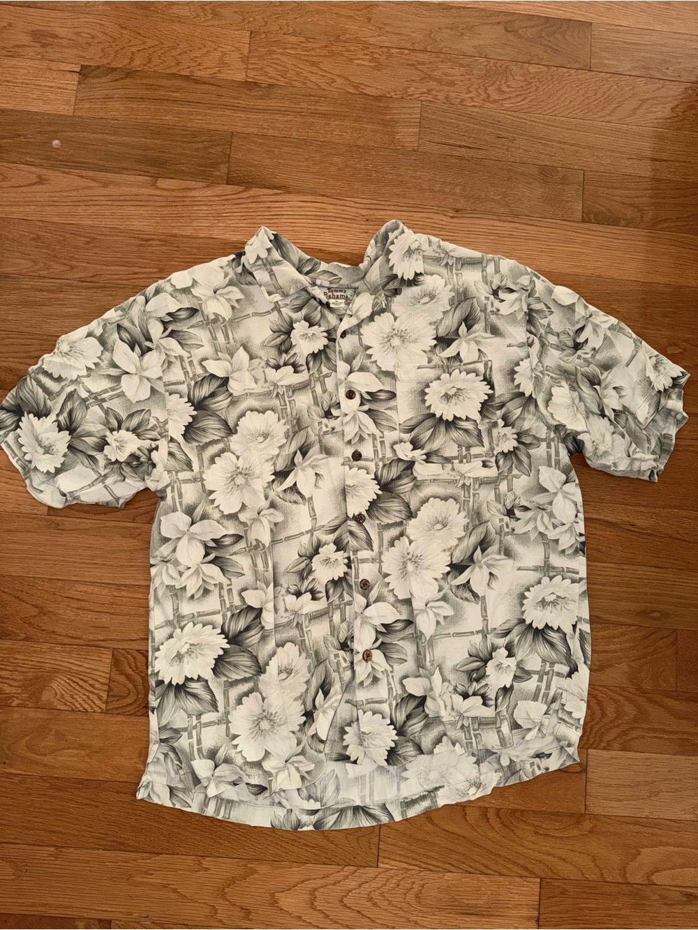 Tommy Bahama Men's Floral Short-Sleeve Shirt - Green/White